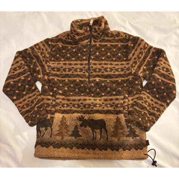 Vintage 90’s Woolrich Fleece Pullover Half Zip Navajo Women's Sz. Small USA - Picture 1 of 9